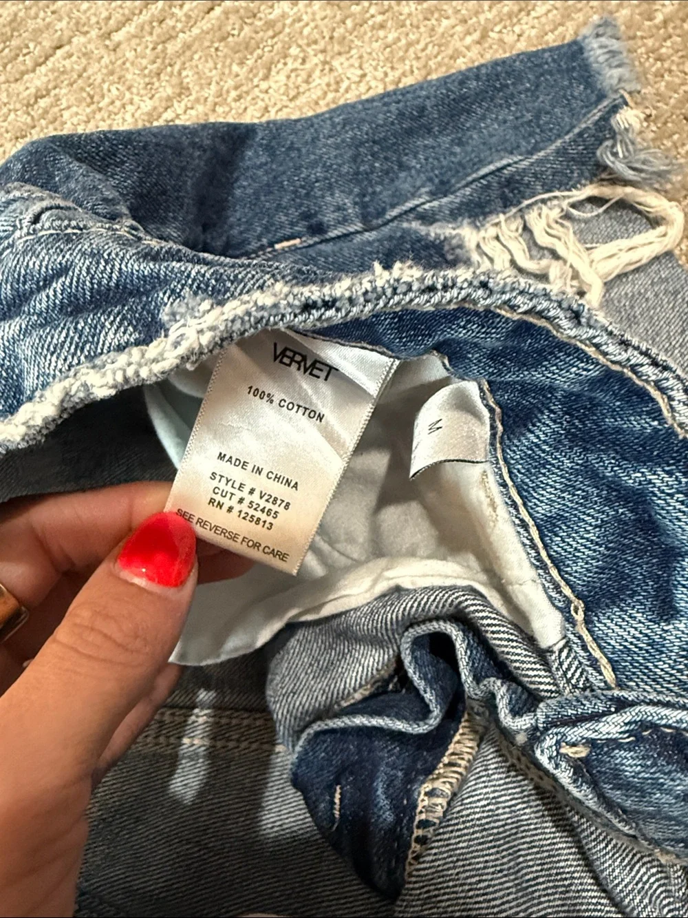 Vervet denim shorts